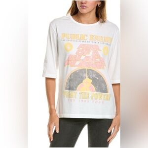 Recycled Karma Public Enemy Fight the Power white T-Shirt 1990 tour small